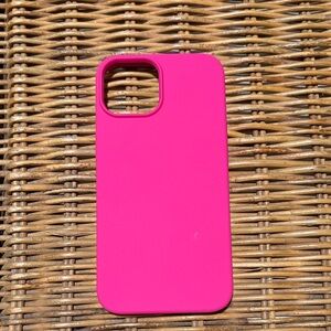 Pink Silicone I Phone 14 Case
